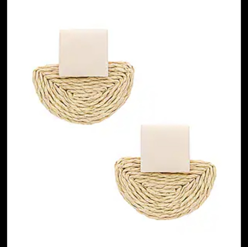 CASA CLARA × Anthropologie, Tabitha Earrings in Rattan